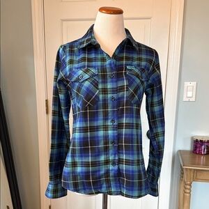 DIXXON Teal and Navy Plaid Button Down Shirt